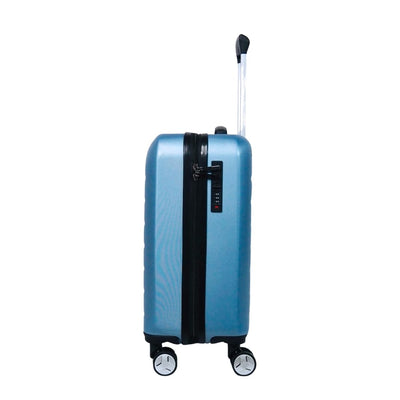 Spacewalk Cadillac Hard Case ABS Luggage, Airline-Approved Cabin Suitcase, 42ltr, 8 Spinner Wheels, Anti-Theft Zip, TSA Lock, Durable & Lightweight, 3-Years Warranty
