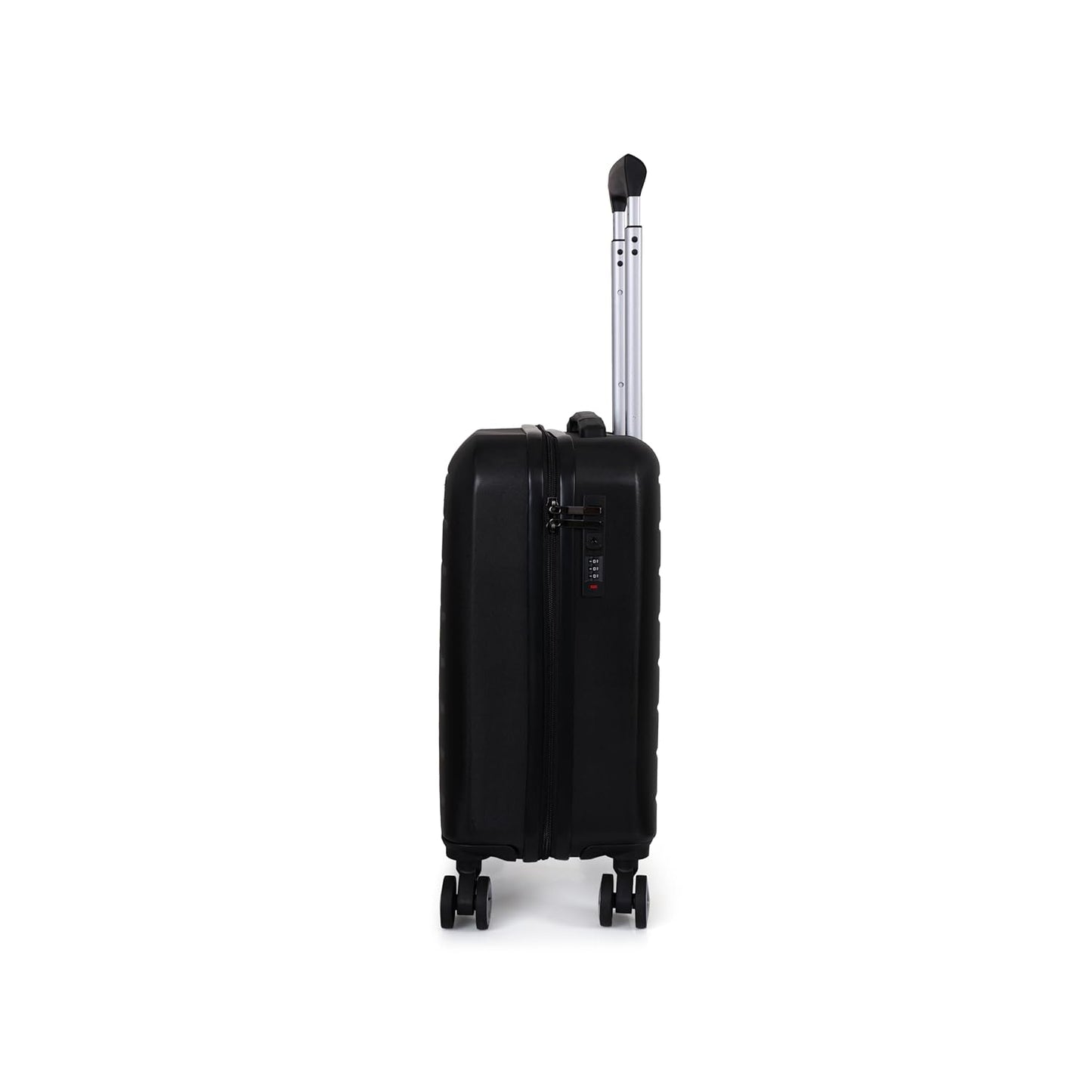 Spacewalk Cadillac Hard Case ABS Luggage, Airline-Approved Cabin Suitcase, 42ltr, 8 Spinner Wheels, Anti-Theft Zip, TSA Lock, Durable & Lightweight, 3-Years Warranty
