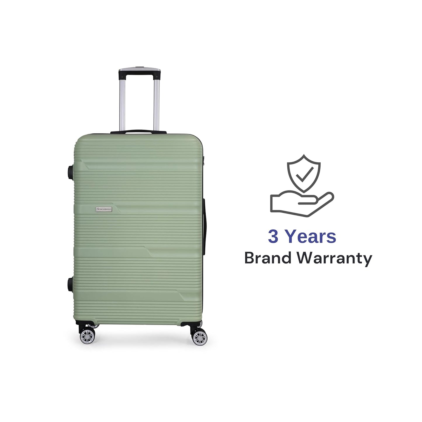 Spacewalk Gloster Hard Luggage, 76L, Medium, Smooth 8 Spinner Wheels, Durable Hard Case ABS Material, Anti-Theft Zip, TSA Lock, Lightweight, Ergonomic Telescopic Handle, 3-Year Warranty