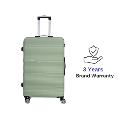 Spacewalk Gloster Hard Case ABS Luggage, 107L, Large, 8 Spinner Wheels, TSA Lock, Anti-Theft Zip, Lightweight & Durable, 3-Year Warranty, Made in India