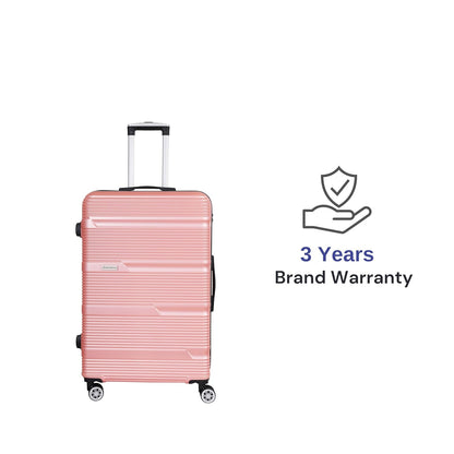 Spacewalk Gloster Hard Case ABS Luggage, Small, 50L, 8 Spinner Wheels, TSA Lock, Anti-Theft Zip, Lightweight & Durable, 3-Year Warranty, Made in India