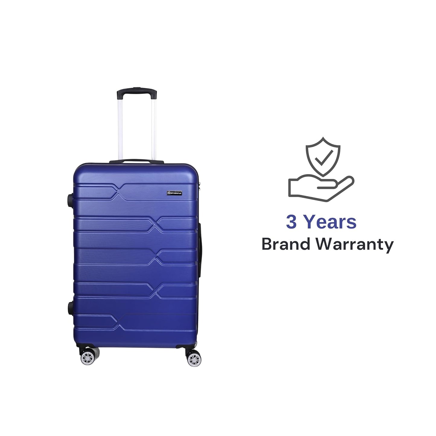 Spacewalk Tokyo Hard Case ABS Luggage, Small, 50L, 8 Spinner Wheels, TSA Lock, Anti-Theft Zip, Lightweight & Durable, 3-Year Warranty, Made in India