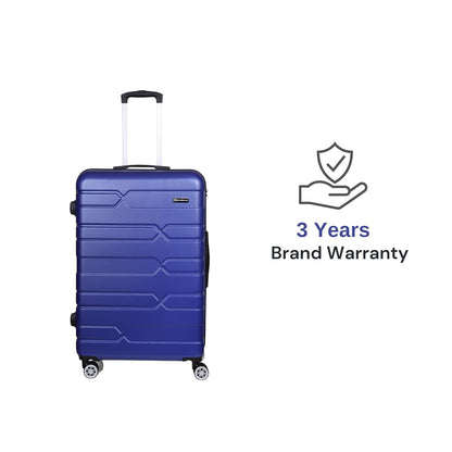 Spacewalk Tokyo Hard Case ABS Luggage, Small, 50L, 8 Spinner Wheels, TSA Lock, Anti-Theft Zip, Lightweight & Durable, 3-Year Warranty, Made in India