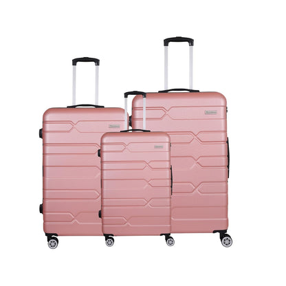Spacewalk Tokyo Hard Case ABS Luggage, Set of 3 (S, M, L), 8 Spinner Wheels, TSA Lock, Anti-Theft Zip, Lightweight & Durable, 3-Year Warranty, Made in India