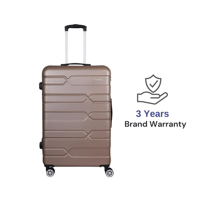 Spacewalk Tokyo Hard Case ABS Luggage, 107L, Large, 8 Spinner Wheels, TSA Lock, Anti-Theft Zip, Lightweight & Durable, 3-Year Warranty, Made in India