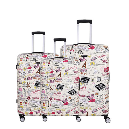 Spacewalk Cadillac Special Edition Hard Case Polycarbonate Luggage, Set of 3 (S, M, L), 8 Spinner Wheels, TSA Lock, Anti-Theft Zip, Lightweight & Durable (3-Year Warranty)
